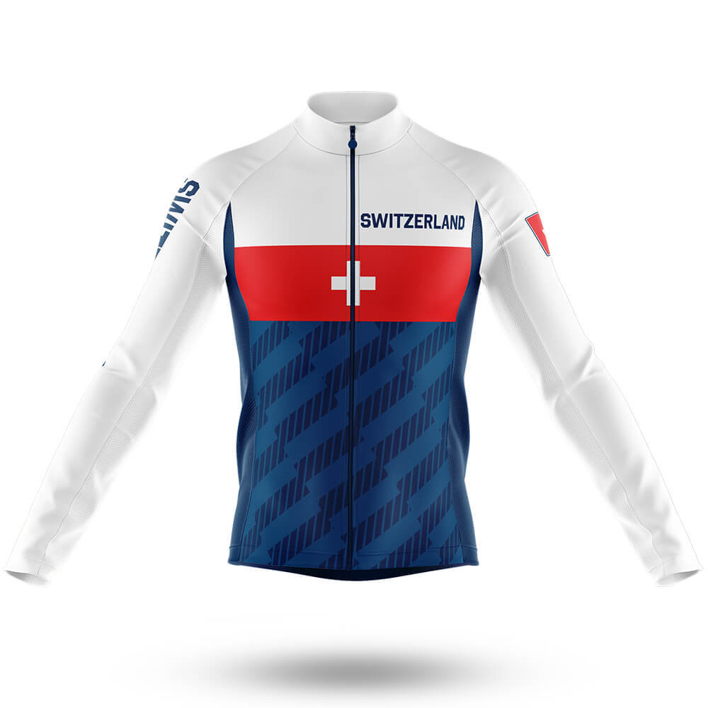 Switzerland S6 - Men's Cycling Kit-Long Sleeve Jersey-Global Cycling Gear