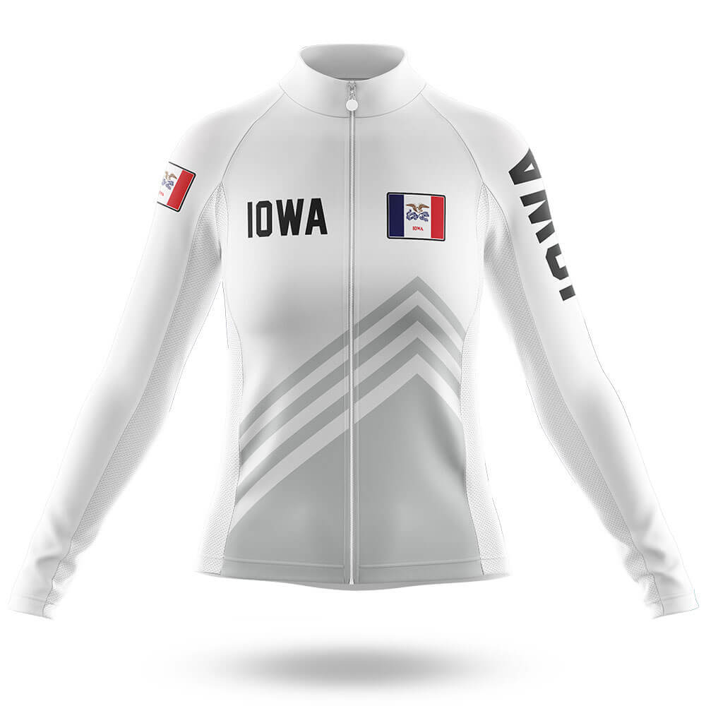 Iowa S4 White - Women - Cycling Kit-Long Sleeve Jersey-Global Cycling Gear