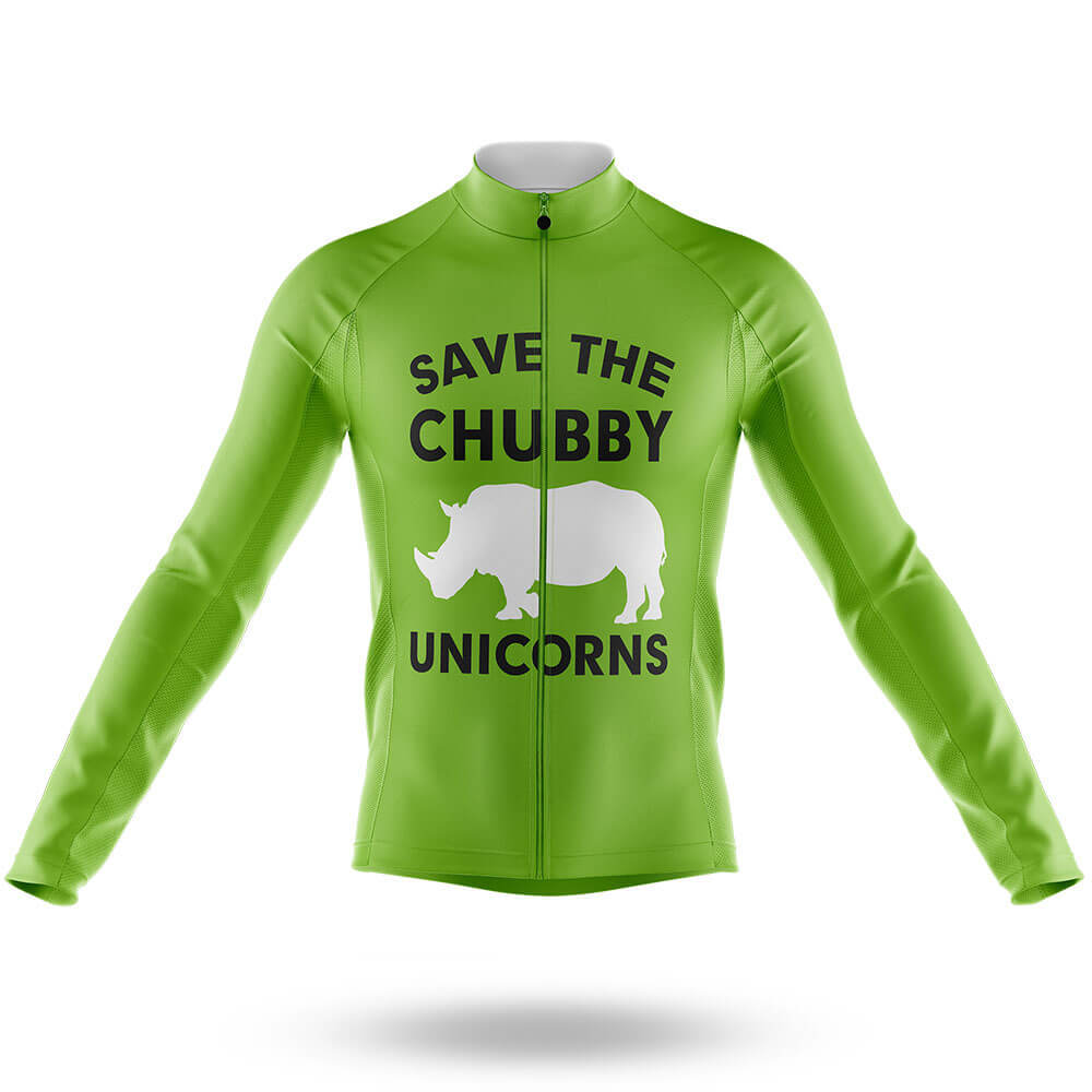 The Chubby Unicorn V6 - Green - Men's Cycling Kit-Long Sleeve Jersey-Global Cycling Gear