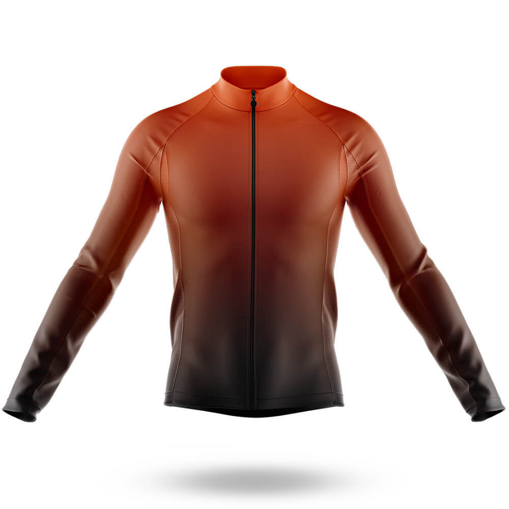 Orange Gradient - Men's Cycling Kit-Long Sleeve Jersey-Global Cycling Gear