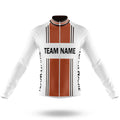 Custom Team Name M4 Orange - Men's Cycling Kit-Long Sleeve Jersey-Global Cycling Gear