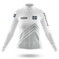 Sverige S5 White - Women - Cycling Kit-Long Sleeve Jersey-Global Cycling Gear