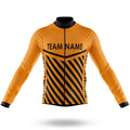 Custom Team Name M3 Orange - Men's Cycling Kit-Long Sleeve Jersey-Global Cycling Gear