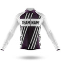 Custom Team Name M5 Dark Purple - Men's Cycling Kit-Long Sleeve Jersey-Global Cycling Gear