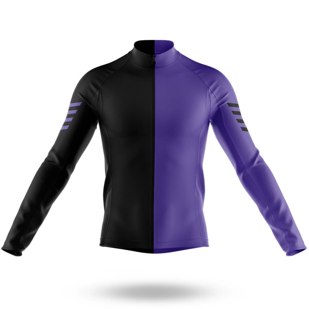 Violet Black - Men's Cycling Kit-Long Sleeve Jersey-Global Cycling Gear