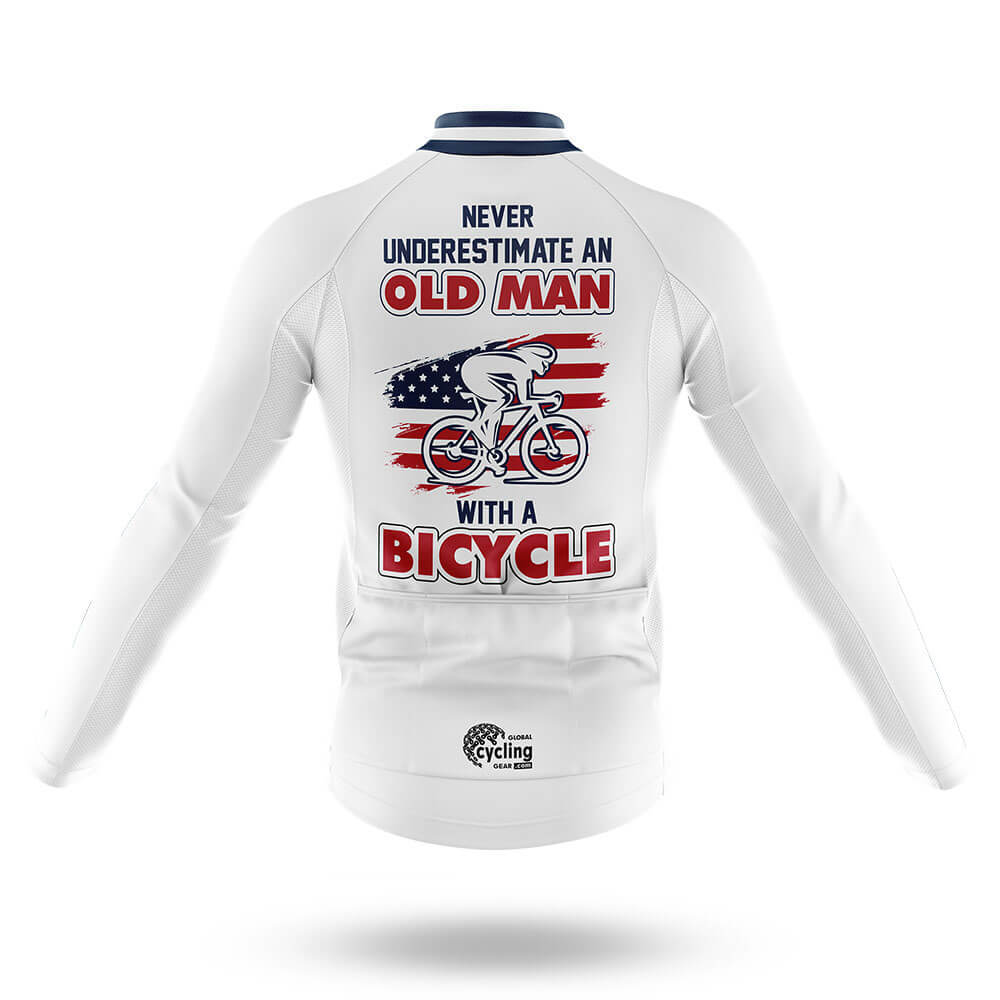 Old Man V9 - White - Men's Cycling Kit-Full Set-Global Cycling Gear