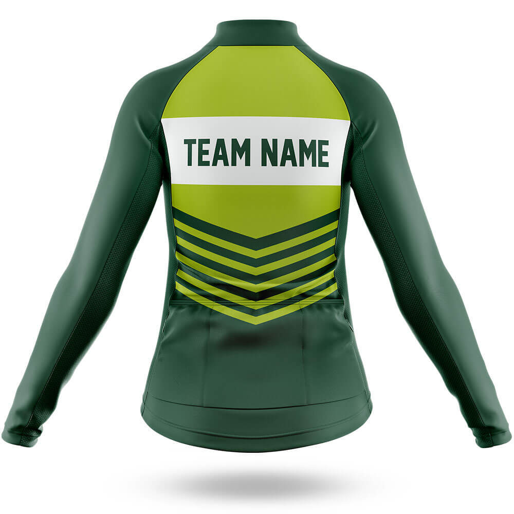 Custom Team Name V20 Green - Women's Cycling Kit-Full Set-Global Cycling Gear