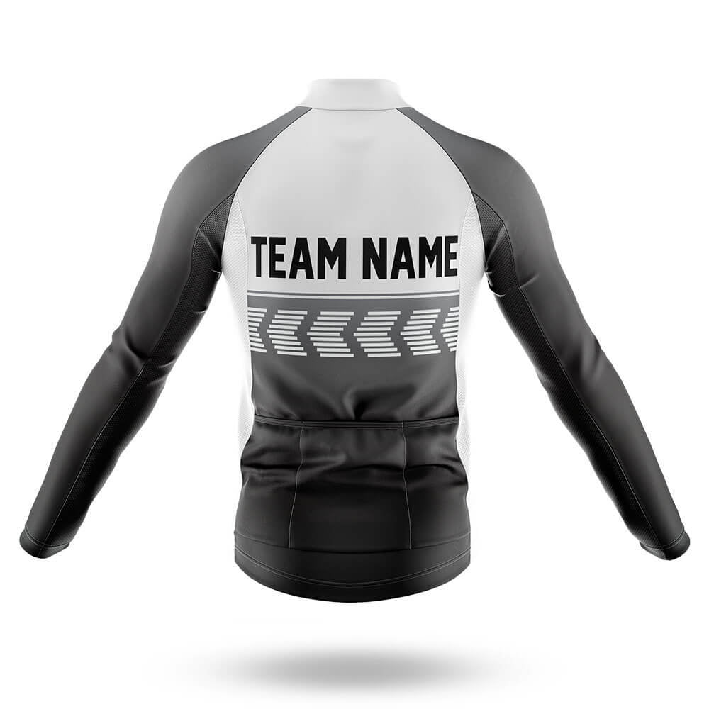 Custom Team Name S4 Grey - Men's Cycling Kit-Full Set-Global Cycling Gear