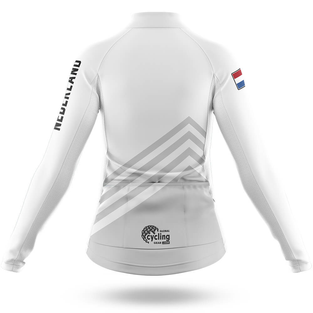 Nederland S5 White - Women - Cycling Kit-Full Set-Global Cycling Gear