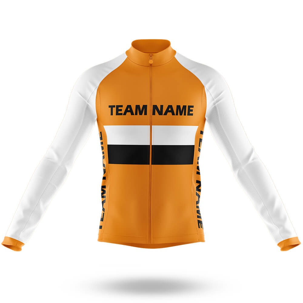 Custom Team Name M2 Orange - Men's Cycling Kit-Full Set-Global Cycling Gear