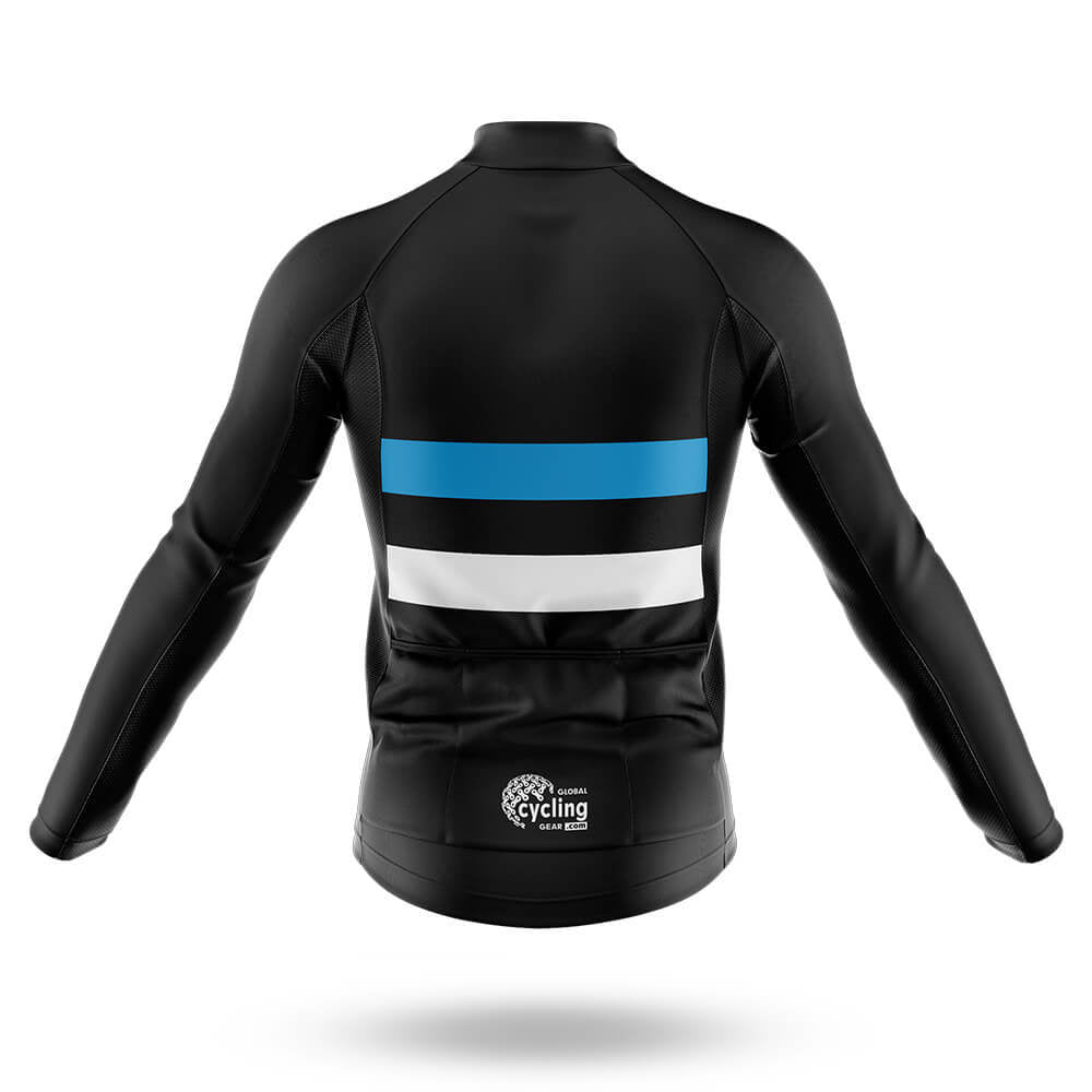 Blue White Lines - Men's Cycling Kit-Full Set-Global Cycling Gear