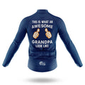 Awesome Grandpa V3 - Navy - Men's Cycling Kit-Full Set-Global Cycling Gear