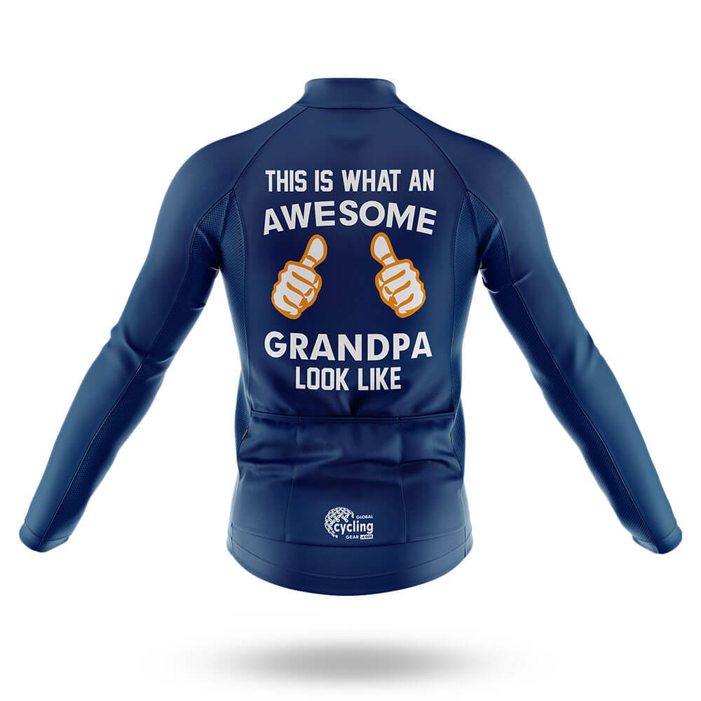 Awesome Grandpa V3 - Navy - Men's Cycling Kit-Full Set-Global Cycling Gear