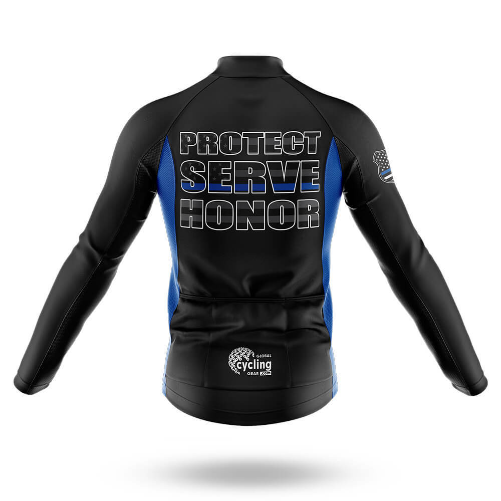 Thin Blue Line V3 - Men's Cycling Kit-Full Set-Global Cycling Gear