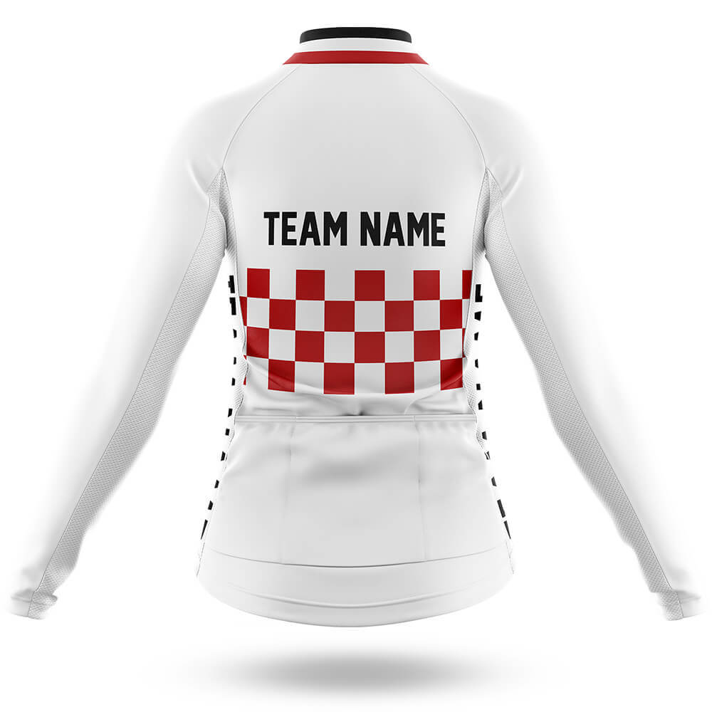 Custom Team Name M7 White - Women's Cycling Kit-Full Set-Global Cycling Gear