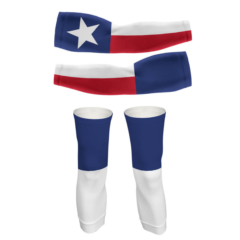Texas Flag - Arm And Leg Sleeves-S-Global Cycling Gear