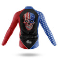 USA Flag Skull V2 - Men's Cycling Kit-Full Set-Global Cycling Gear