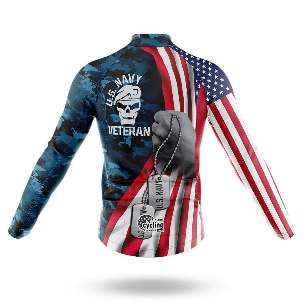 US Navy Veteran Flag - Men's Cycling Kit-Full Set-Global Cycling Gear