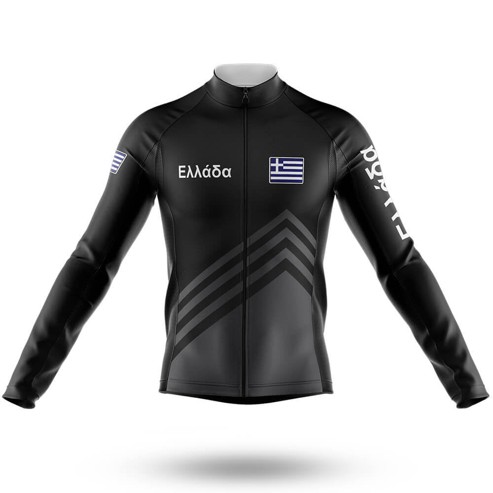 Ελλάδα S5 Black - Men's Cycling Kit-Long Sleeve Jersey-Global Cycling Gear