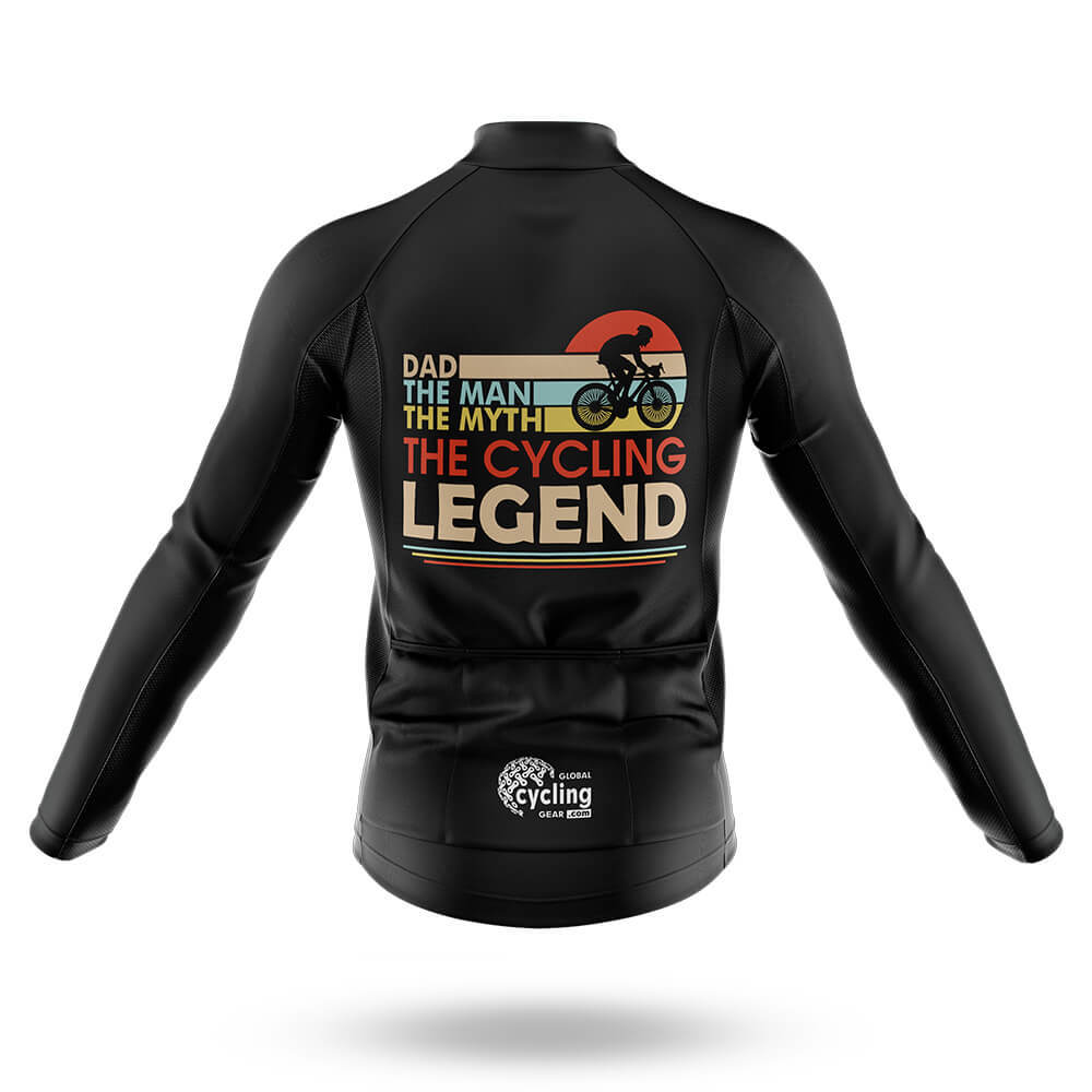 Dad The Cycling Legend - V2 - Men's Cycling Kit-Full Set-Global Cycling Gear