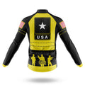 Black Yellow USA - Men's Cycling Kit-Full Set-Global Cycling Gear