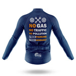 No Gas - Navy - Men's Cycling Kit-Full Set-Global Cycling Gear