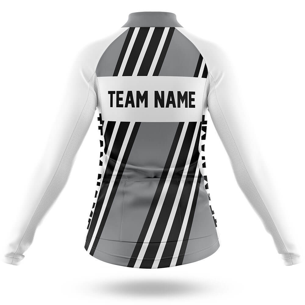 Custom Team Name M5 Grey - Women's Cycling Kit-Full Set-Global Cycling Gear