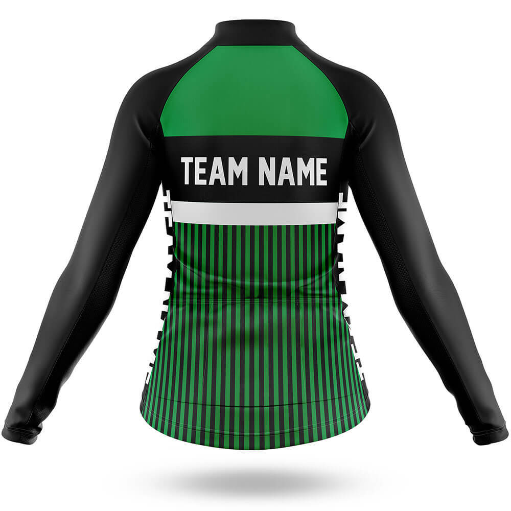 Custom Team Name M6 Green - Women's Cycling Kit-Full Set-Global Cycling Gear