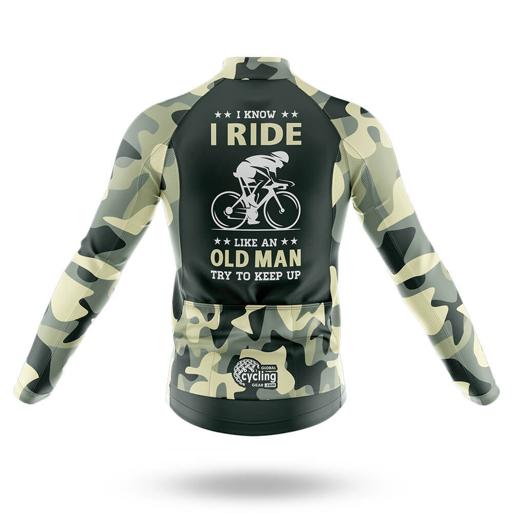 I Ride Like An Old Man V8 - Men's Cycling Kit-Full Set-Global Cycling Gear