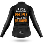 Call Me Grandma - Black - Women Cycling Kit-Full Set-Global Cycling Gear