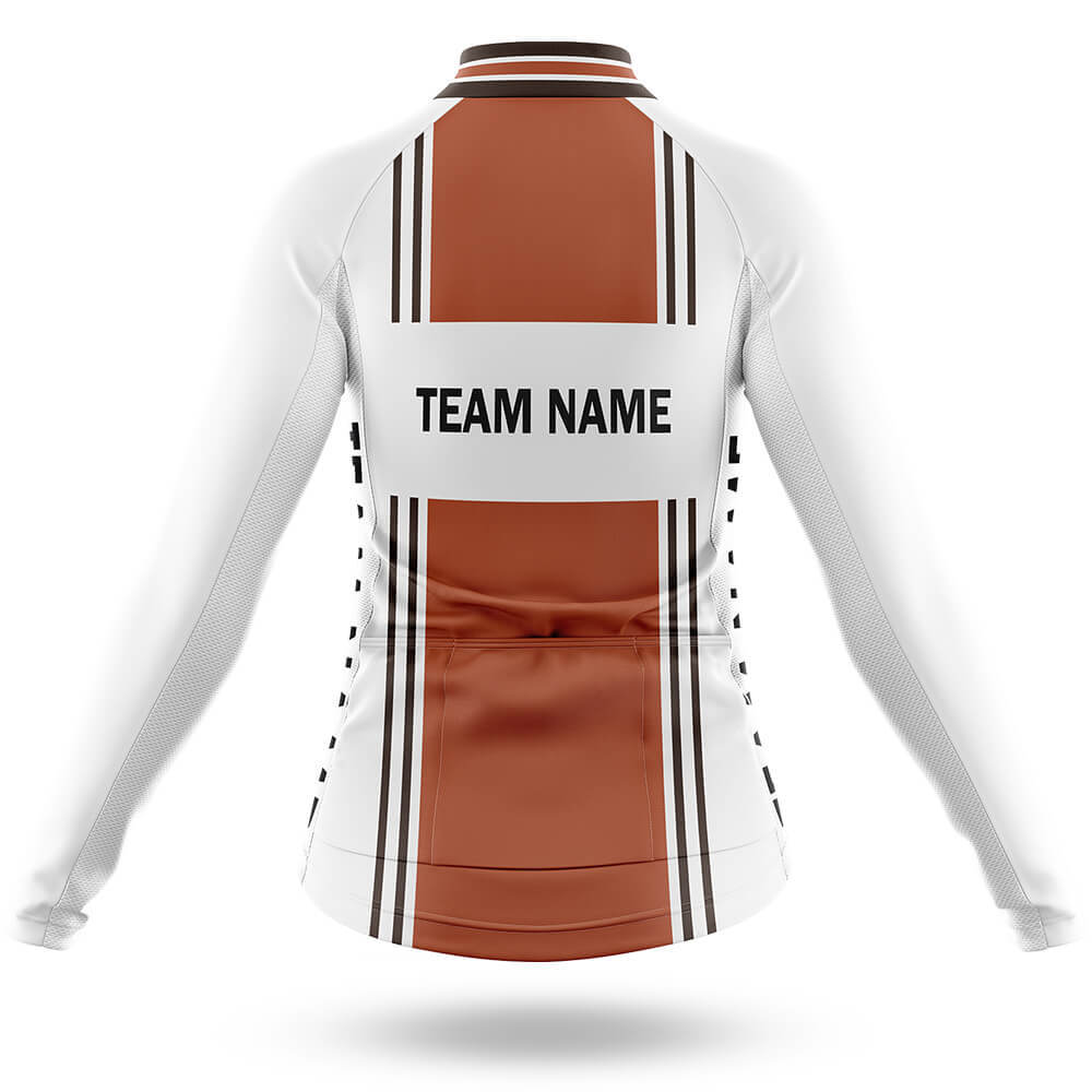 Custom Team Name M4 Orange - Women's Cycling Kit-Full Set-Global Cycling Gear