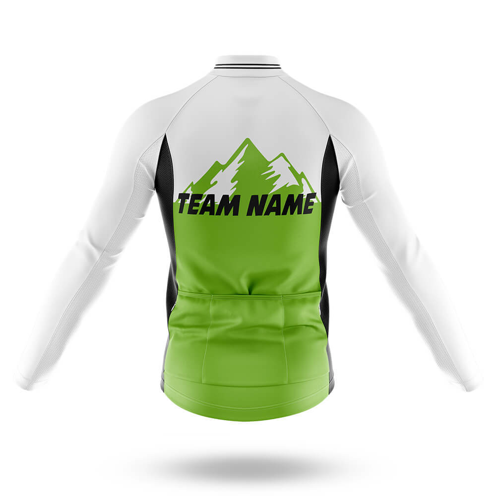 Custom Team Name V3 Green - Men's Cycling Kit-Full Set-Global Cycling Gear