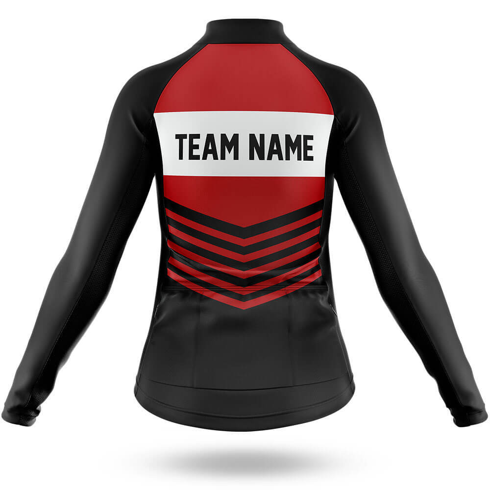 Custom Team Name V20 Red - Women's Cycling Kit-Full Set-Global Cycling Gear