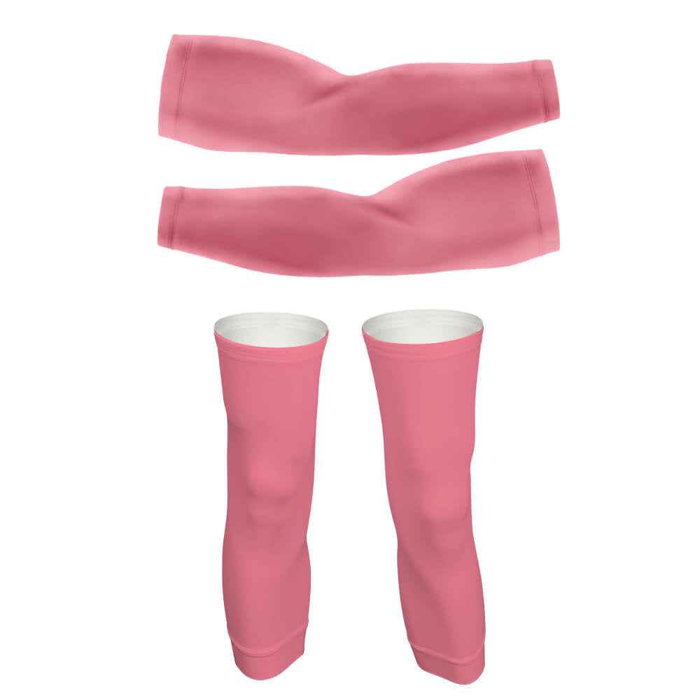 Pink - Arm And Leg Sleeves-S-Global Cycling Gear