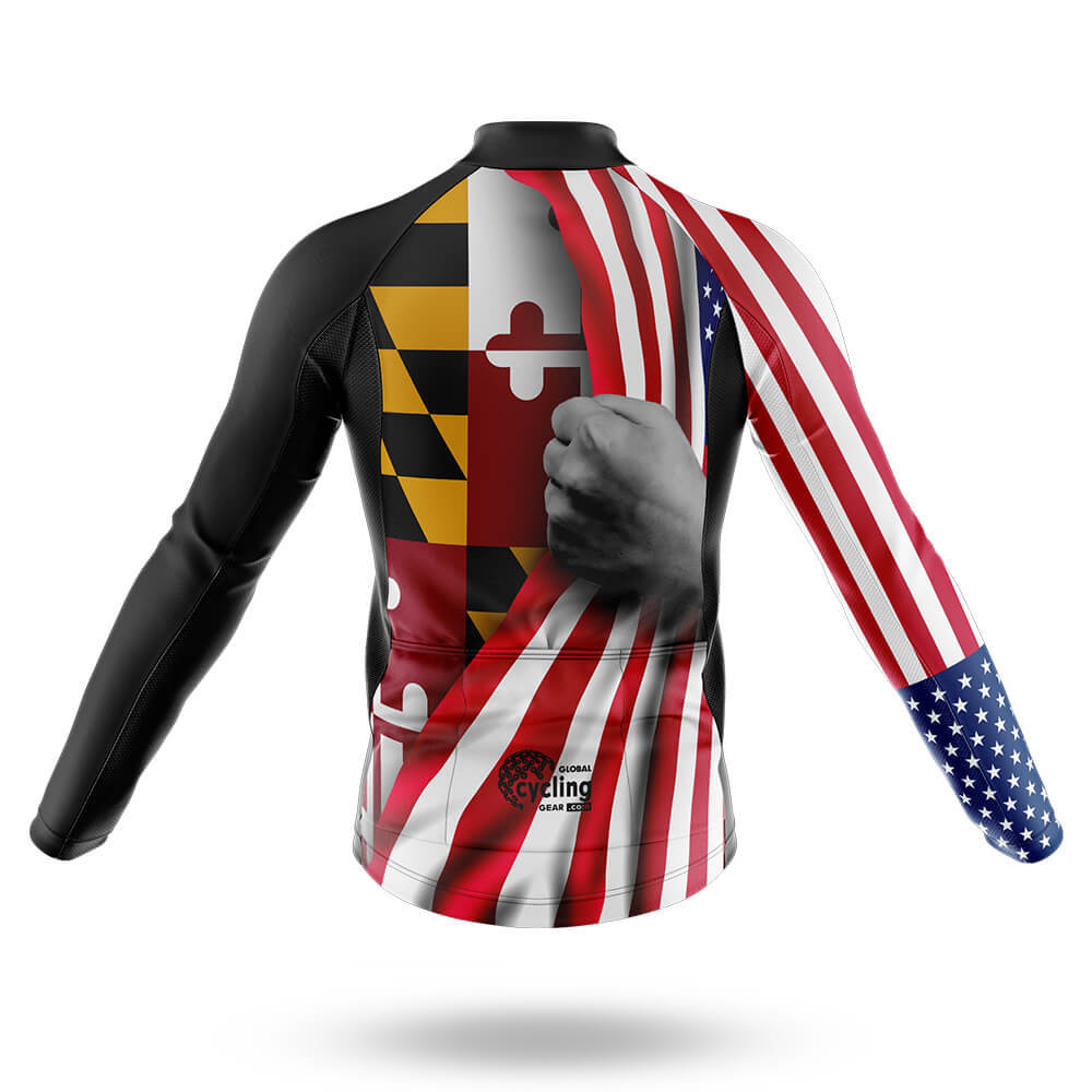 American Flag - Maryland - Men's Cycling Kit-Full Set-Global Cycling Gear