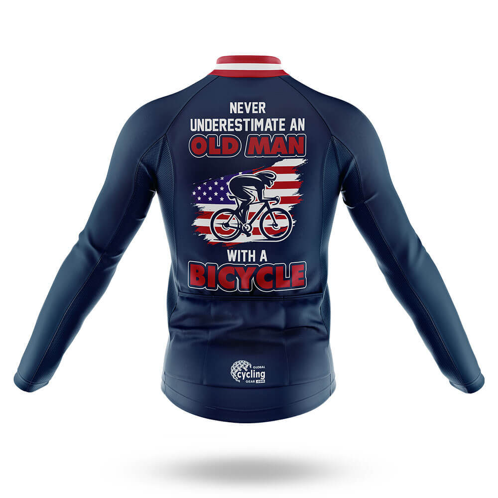 Old Man V9 - Navy - Men's Cycling Kit-Full Set-Global Cycling Gear