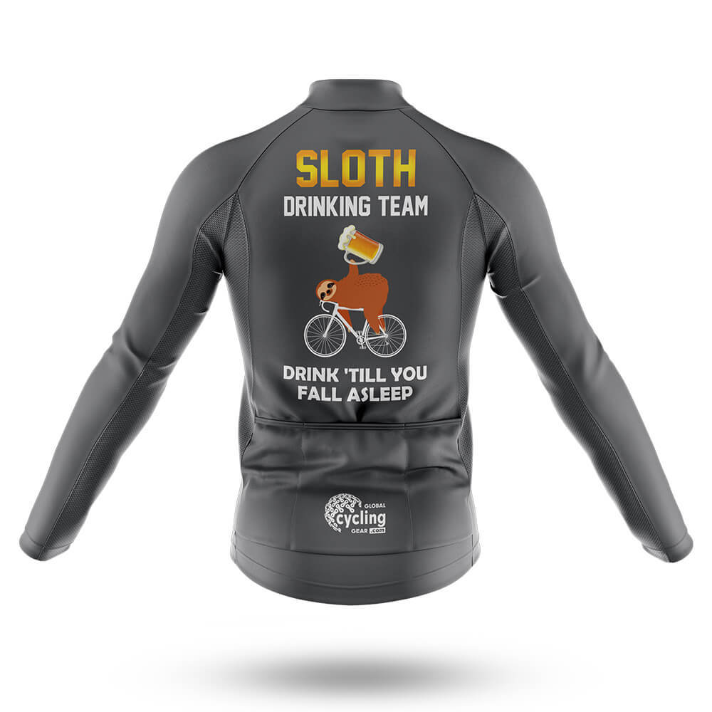 Sloth Drinking Team - Grey - Men's Cycling Kit-Full Set-Global Cycling Gear