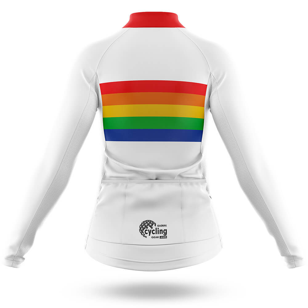 Retro Rainbow Pride - Women's Cycling Kit-Full Set-Global Cycling Gear