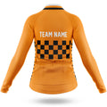 Custom Team Name M7 Orange - Women's Cycling Kit-Full Set-Global Cycling Gear