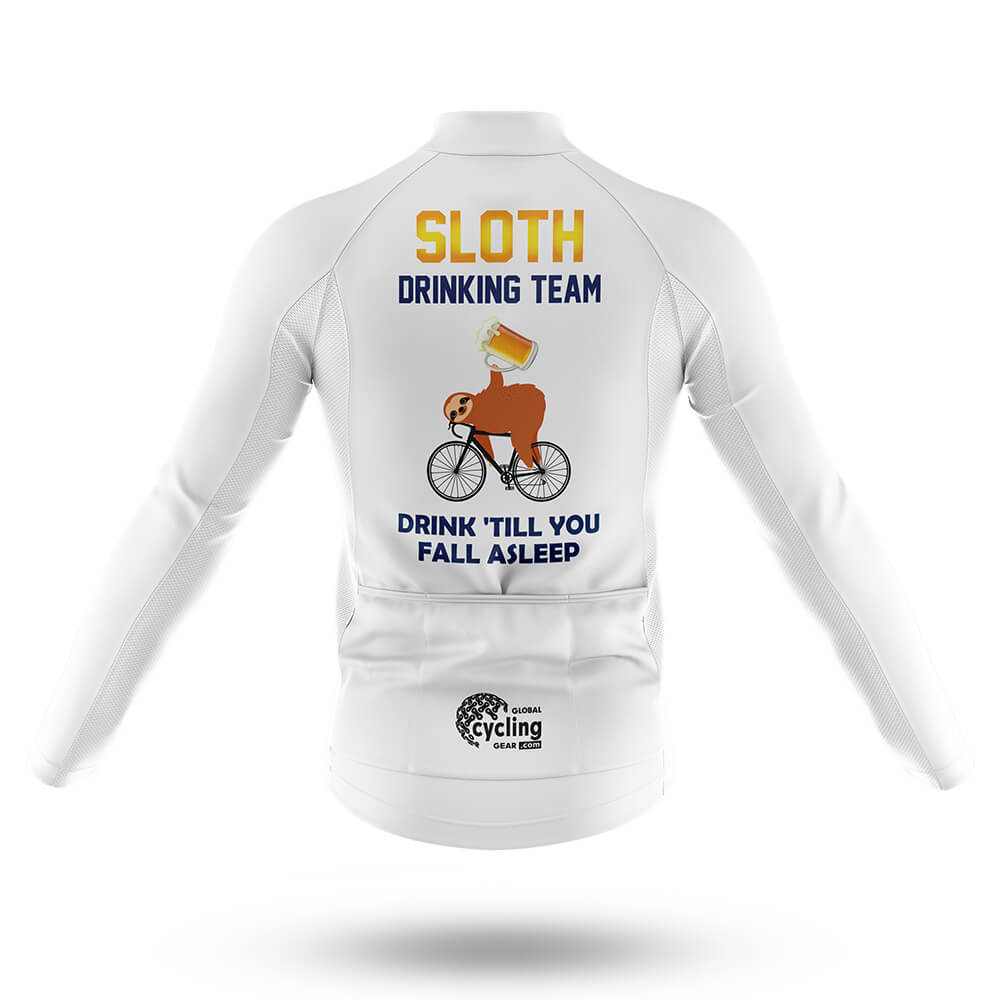 Sloth Drinking Team - White - Men's Cycling Kit-Full Set-Global Cycling Gear