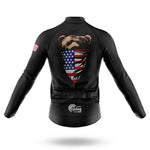 American Flag Bear - Men's Cycling Kit-Full Set-Global Cycling Gear