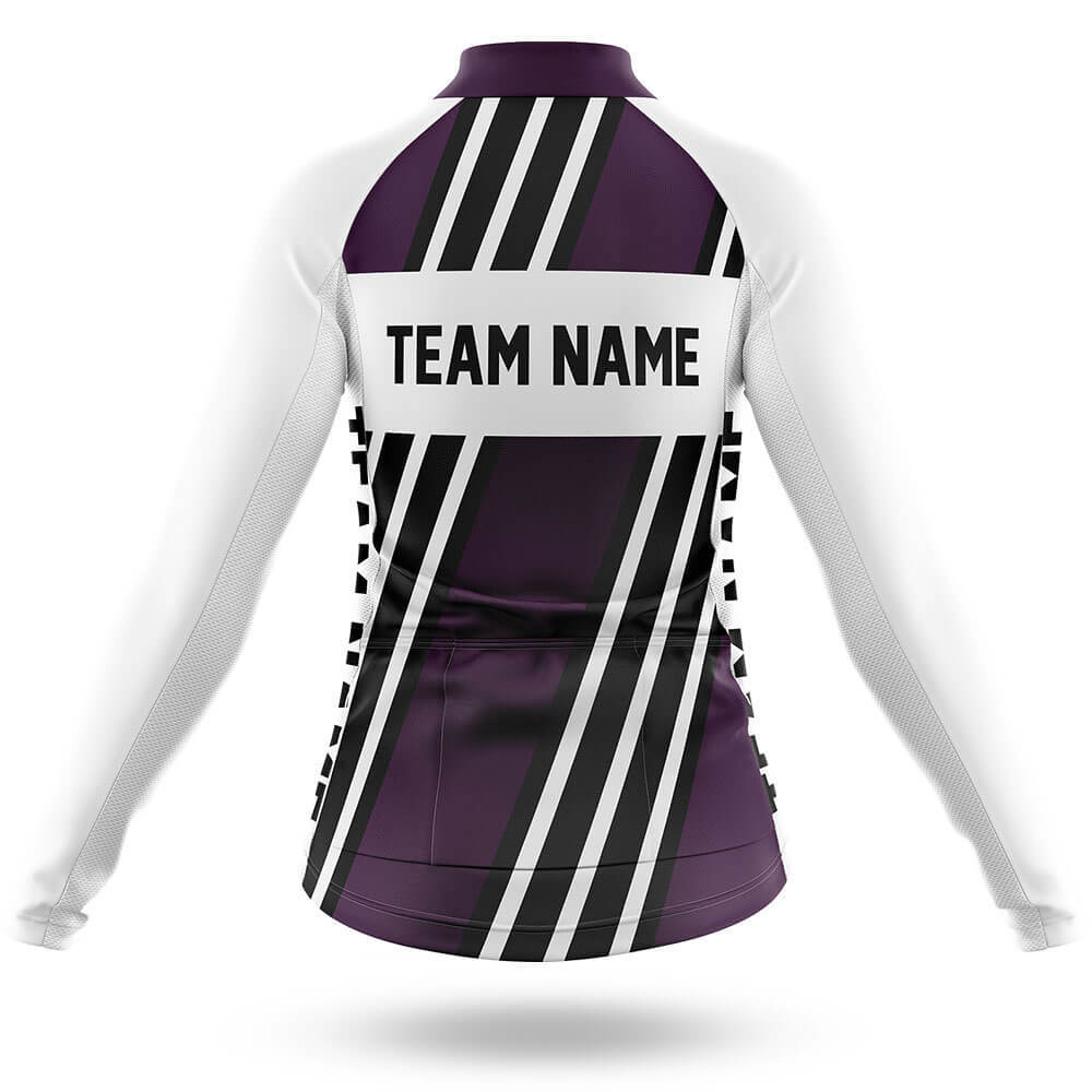 Custom Team Name M5 Dark Purple - Women's Cycling Kit-Full Set-Global Cycling Gear