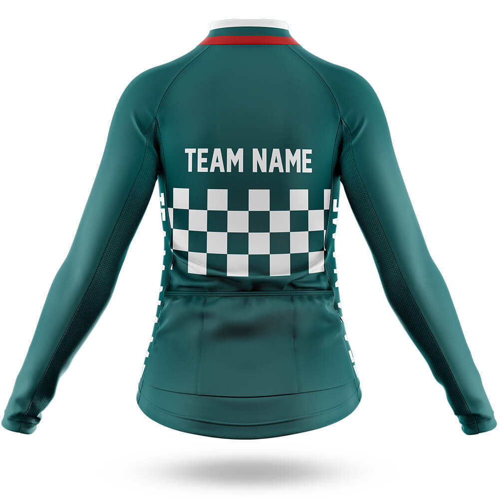 Custom Team Name M7 Green - Women's Cycling Kit-Full Set-Global Cycling Gear