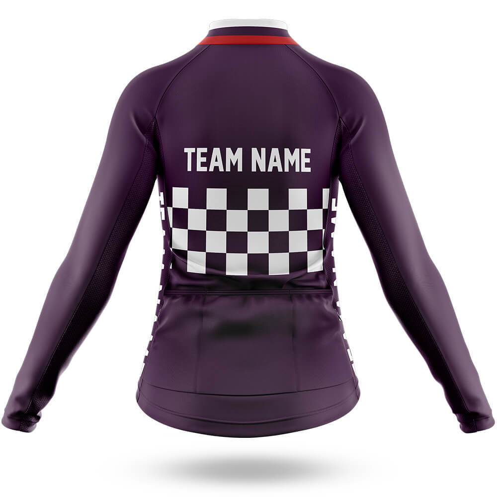 Custom Team Name M7 Dark Purple - Women's Cycling Kit-Full Set-Global Cycling Gear