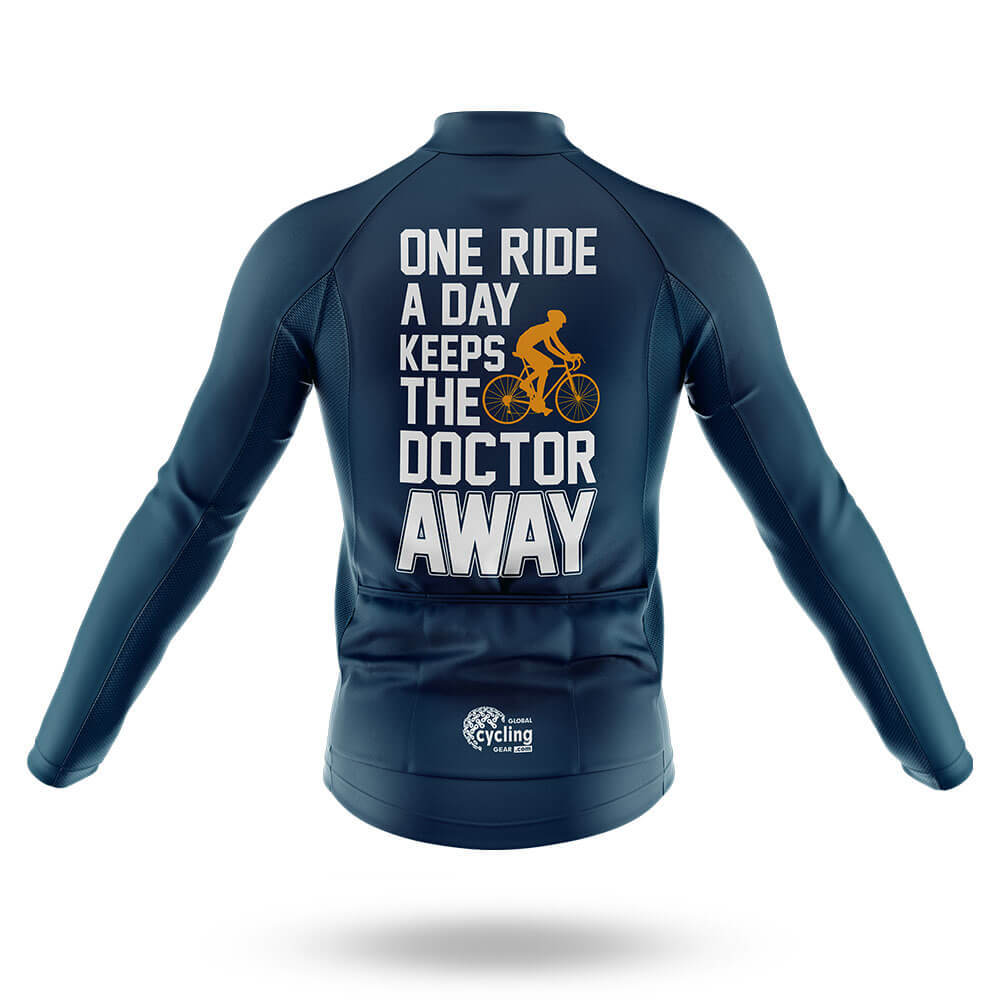 One Ride A Day - Navy - Men's Cycling Kit-Full Set-Global Cycling Gear