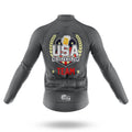 USA Drinking Team - Grey - Men's Cycling Kit-Full Set-Global Cycling Gear