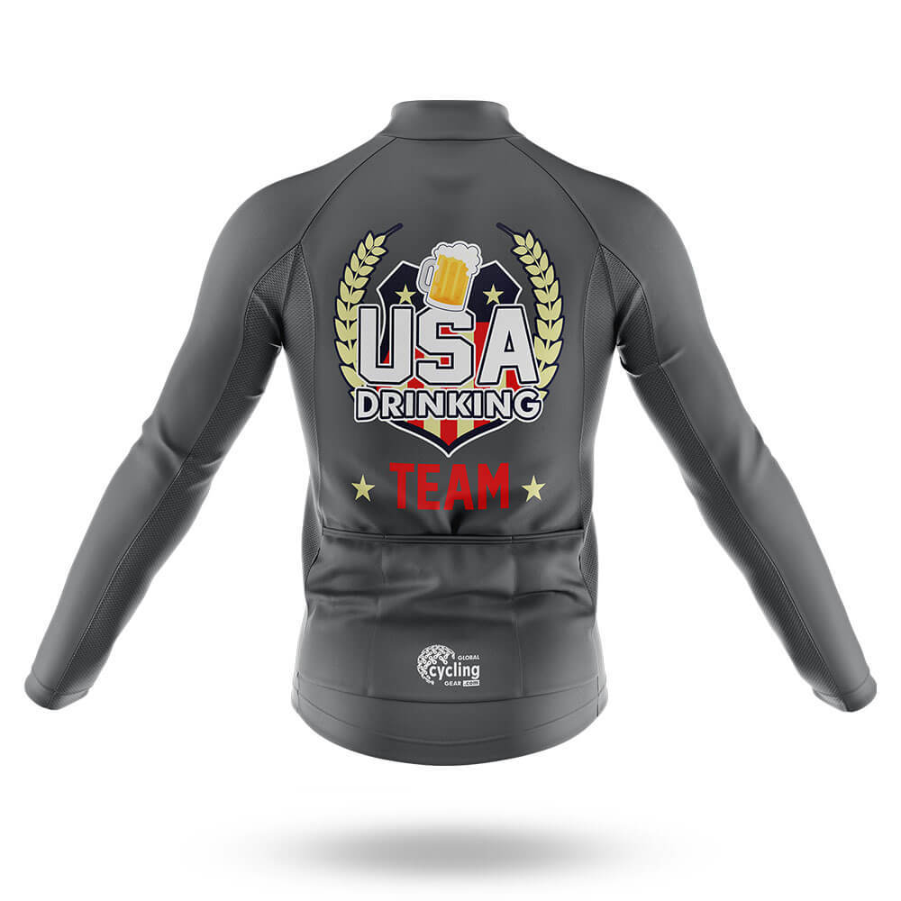 USA Drinking Team - Grey - Men's Cycling Kit-Full Set-Global Cycling Gear