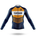 Custom Team Name V20 Navy - Men's Cycling Kit-Long Sleeve Jersey-Global Cycling Gear