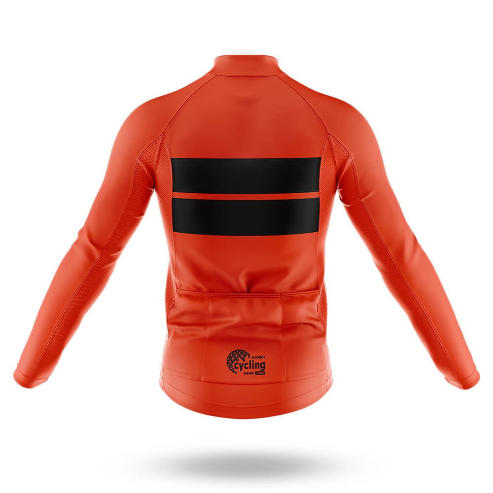 Retro Two Stripes - Orange - Men's Cycling Kit-Full Set-Global Cycling Gear