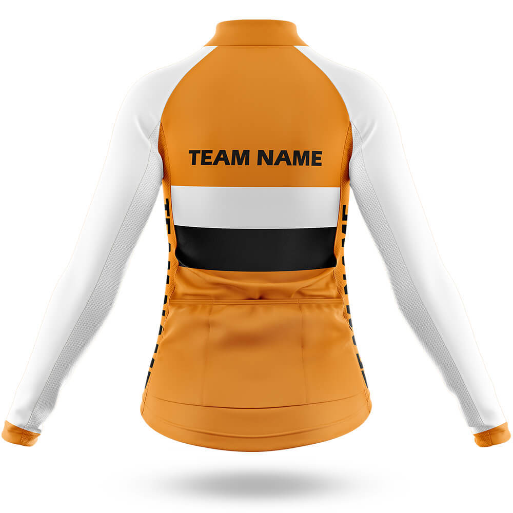 Custom Team Name M2 Orange - Women's Cycling Kit-Full Set-Global Cycling Gear